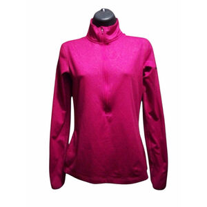 Nike Pro Dri-FIT Women's Red Quarter-Zip Athletic Jacket - Size S - JC371